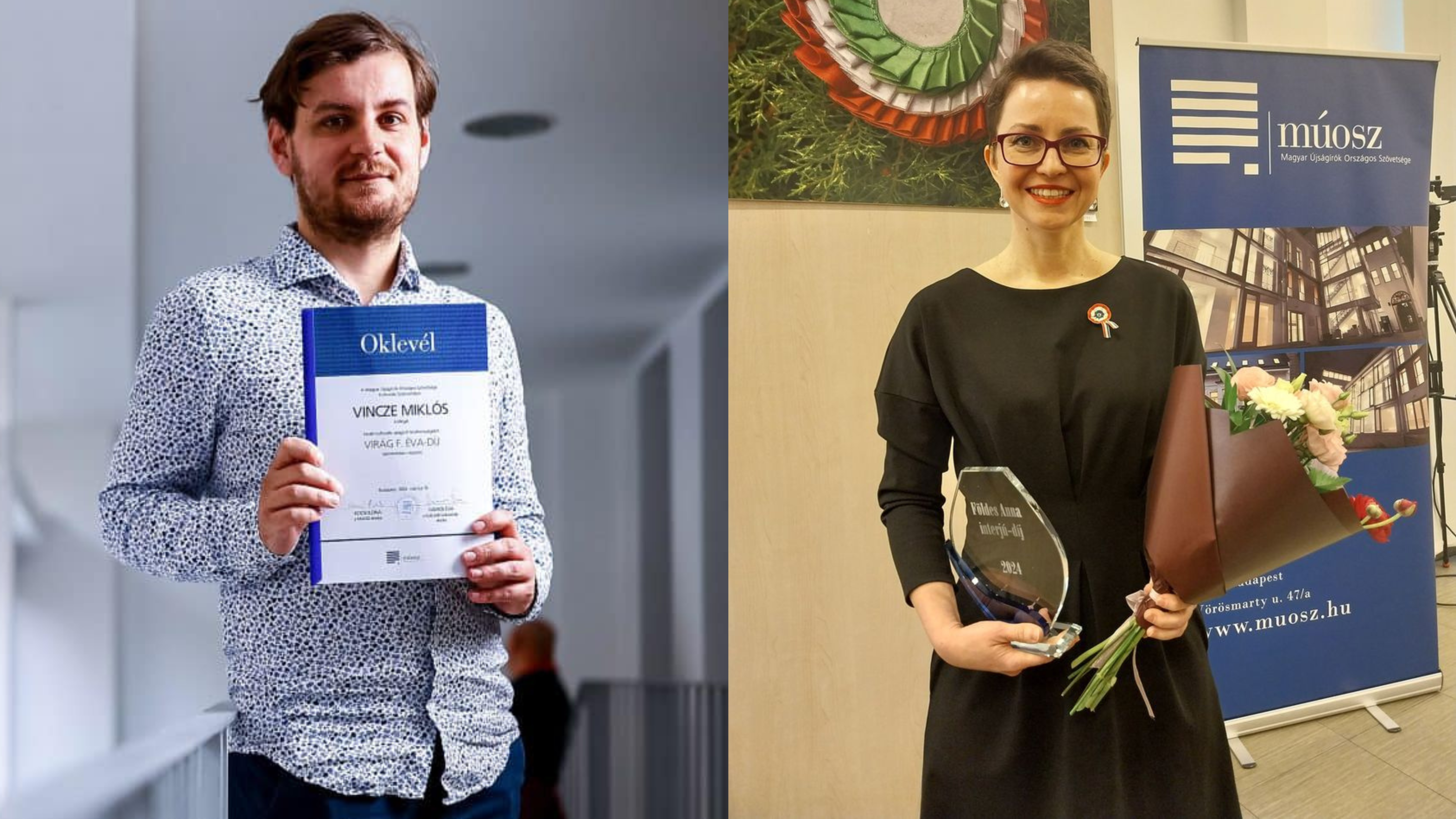 Kollégáinkat díjazták a Magyar Újságírók Országos Szövetségének sajtónapi ünnepségén